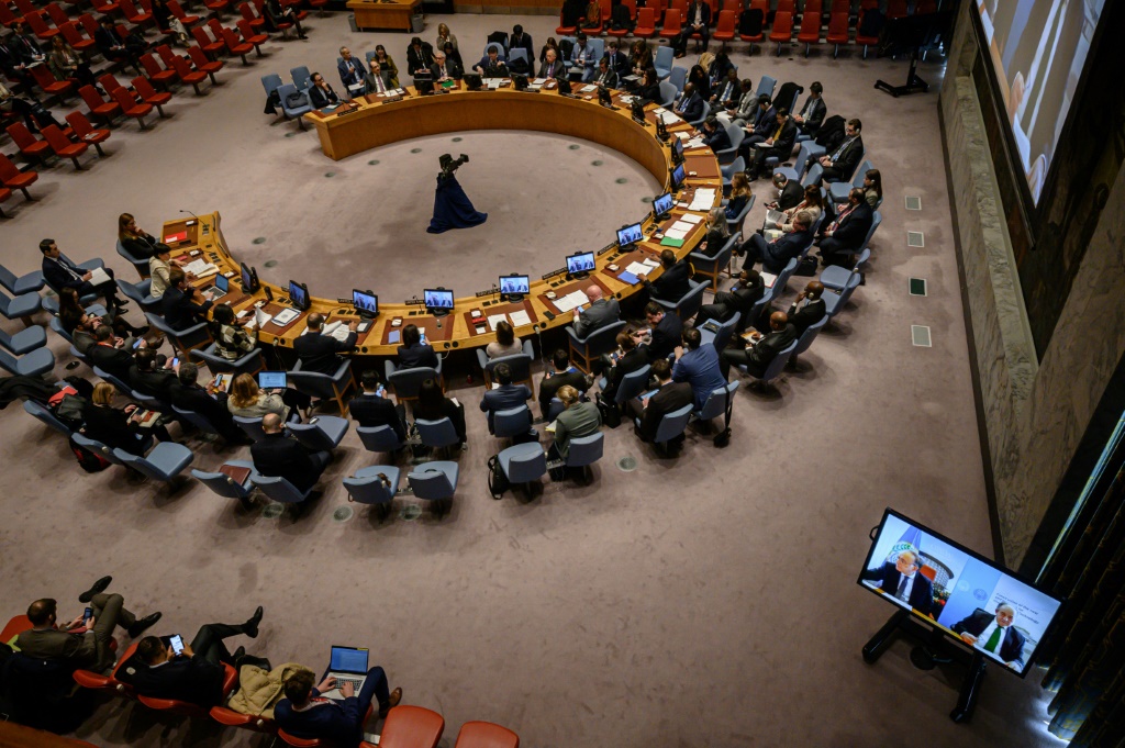    اجتماع مجلس الأمن التابع للأمم المتحدة في نيويورك في 7 فبراير 2023 (أ ف ب)   