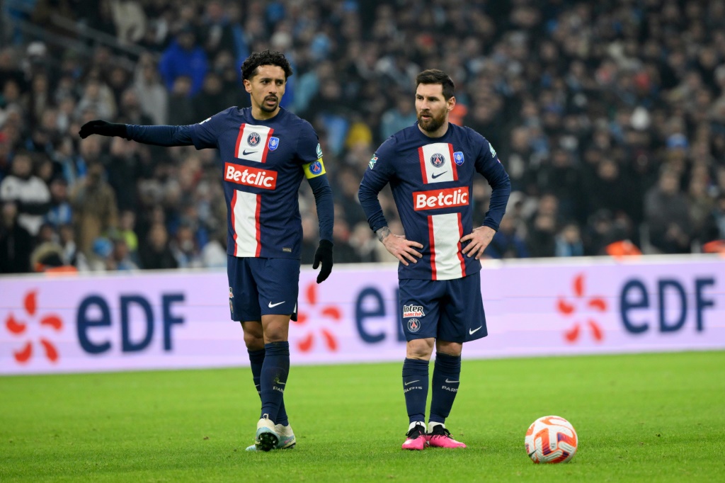 ميسي خلال الدور ثمن نهائي كأس فرنسا ضد مرسيليا في 8 شباط/فبراير 2023 (ا ف ب)