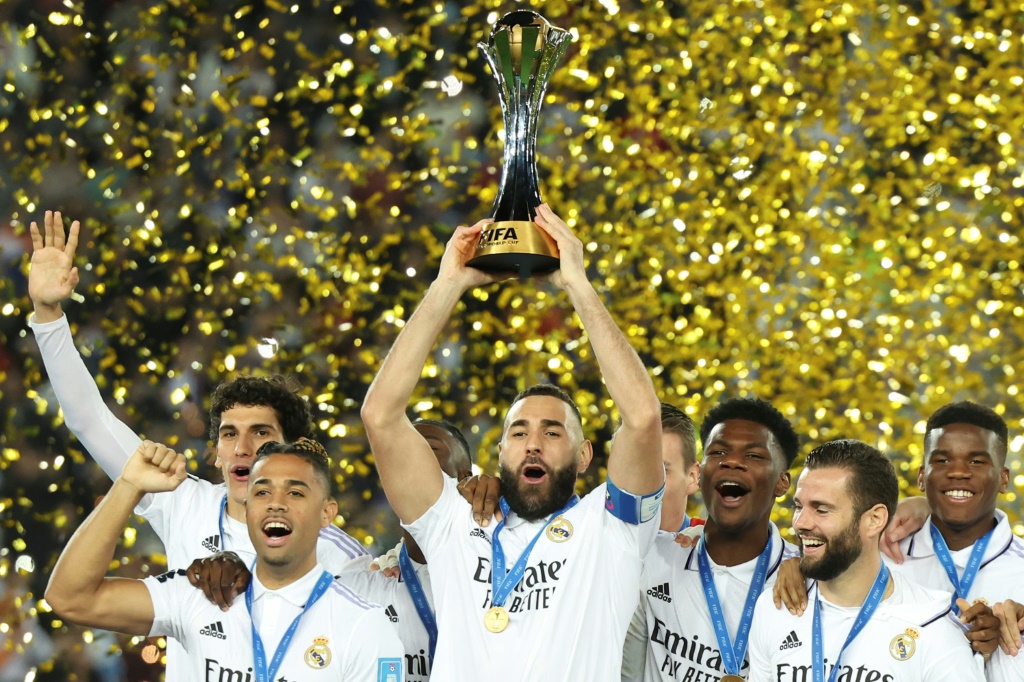 ريال مدريد بطلا لكأس العالم للاندية في كرة القدم في الرباط في 11 شباط/فبراير 2023 (ا ف ب)