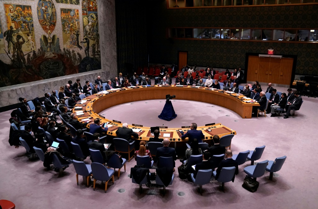 صورة من احد اجتماعات مجلس الأمن (ا ف ب)