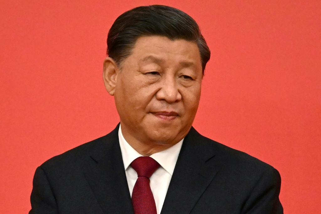 الرئيس الصيني شي جينبينغ في بكين في 23 تشرين الأول/أكتوبر 2022 (ا ف ب)