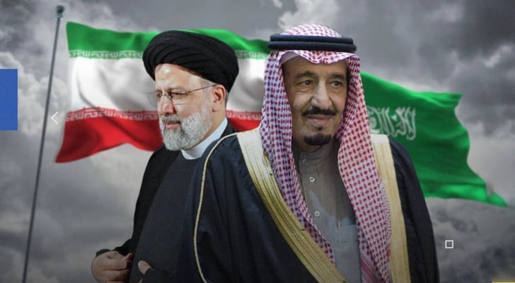 الملك سلمان والرئيس الايراني ابراهيم رئيسي (تواصل اجتماعي)