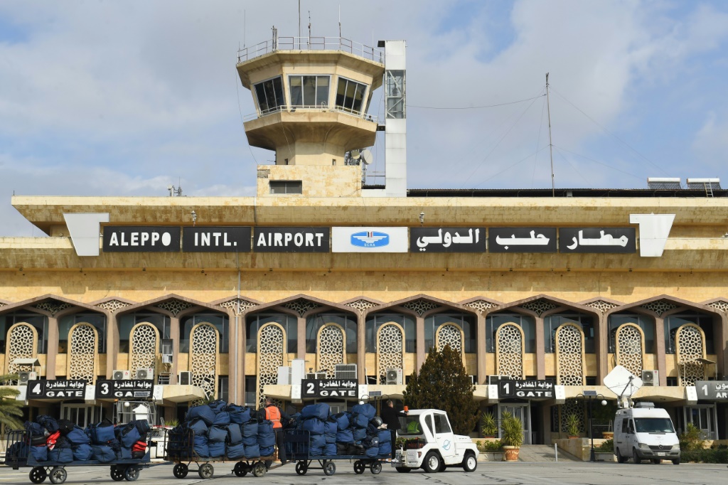 مشهد عام لمطار حلب في السابع من شباط/فبراير 2023 (ا ف ب)