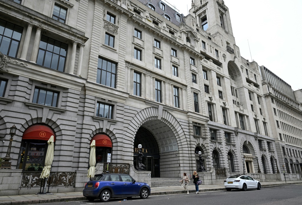 مقر مكاتب بنك سيليكون فالي المملكة المتحدة في لندن بتاريخ 12 آذار/مارس 2023 (ا ف ب)