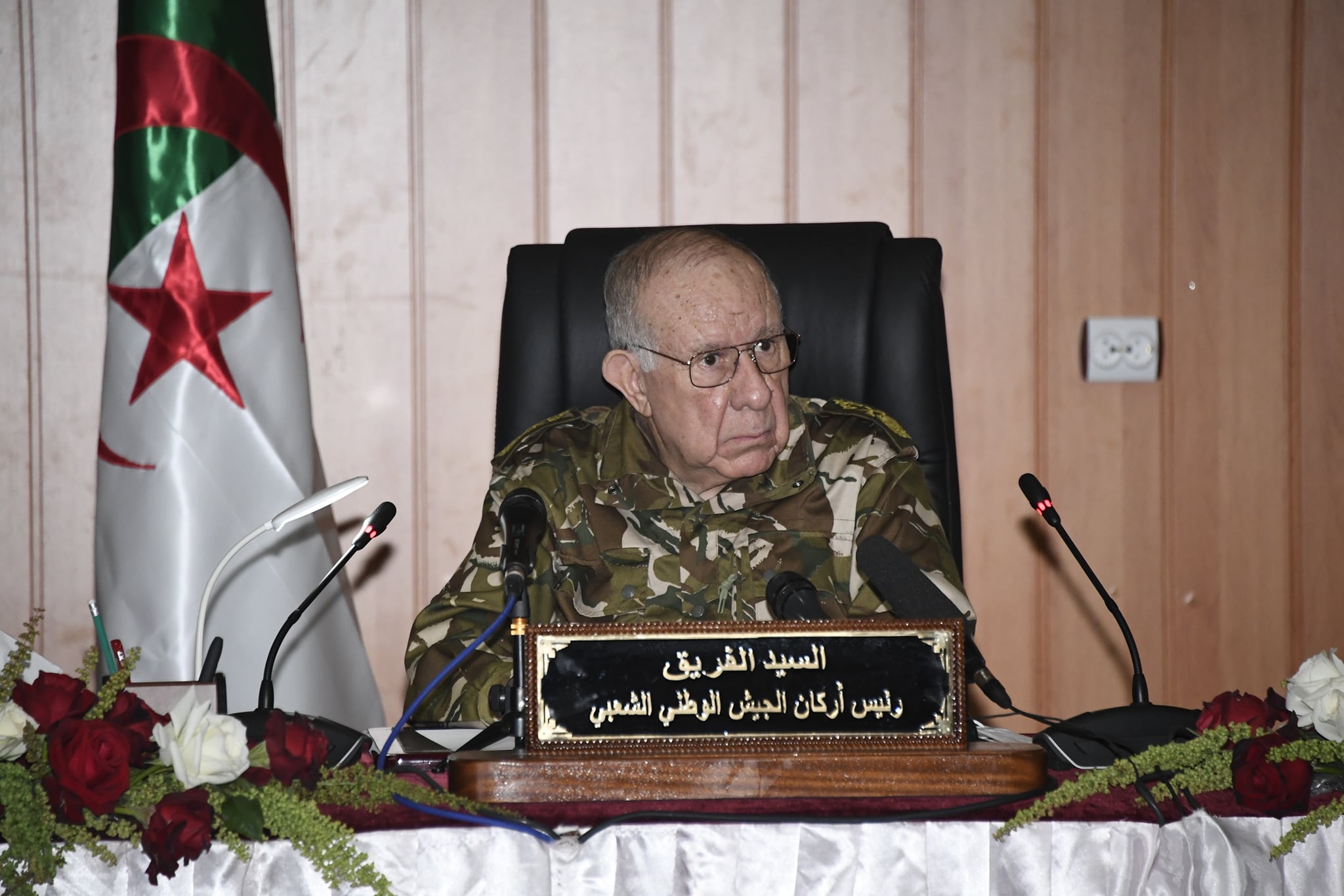  قائد الأركان الجزائري الفريق أول سعيد شنقريحة (الدفاع الجزائرية)