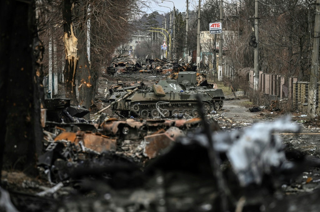     احتلت القوات الروسية ضاحية كييف الهادئة لأكثر من شهر في العام الماضي (أ ف ب)   