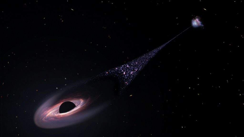 تصوير فنّي نشرته وكالة ناسا يظهر الثقب الأسود الهائل (ا ف ب)