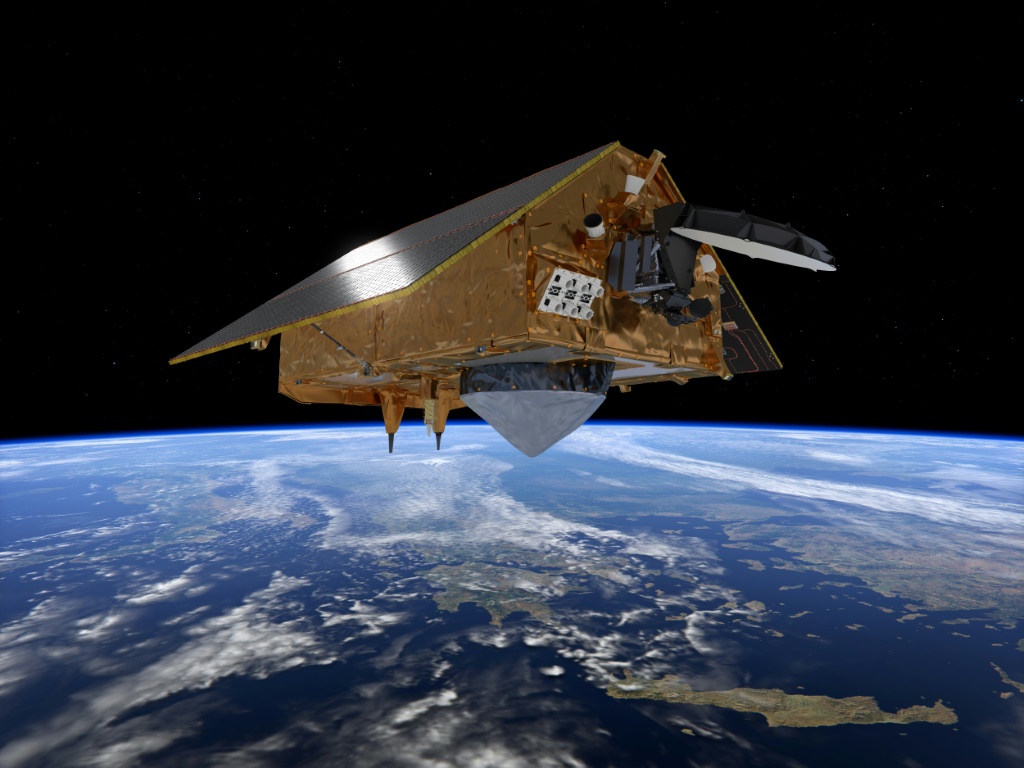     القمر الصناعي Sentinel-6 التابع لوكالة الفضاء الأوروبية ، والذي يتتبع انبعاثات الميثان في جميع أنحاء العالم (أ ف ب)