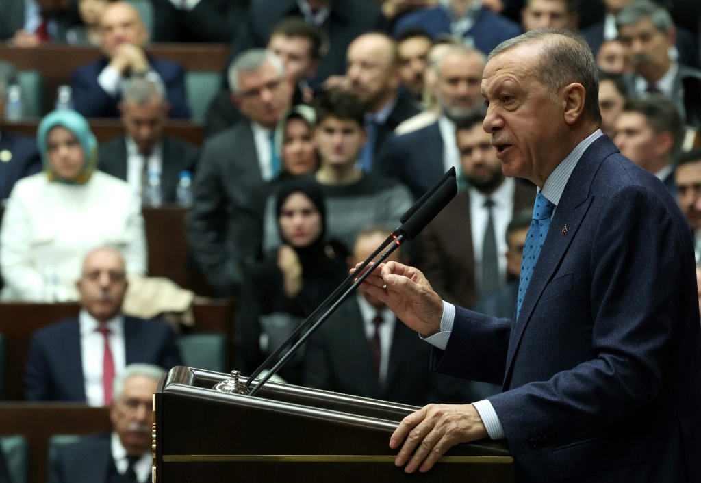     يُعد الرئيس التركي رجب طيب أردوغان مرشحًا قويًا لتمديد فترة حكمه التي استمرت عقدين يوم الأحد (أ ف ب)