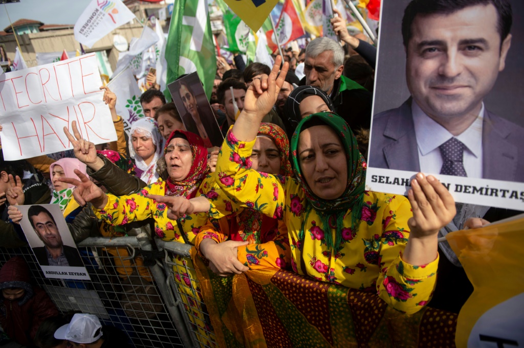  صلاح الدين دميرتاش ، زعيم حزب الشعوب الديمقراطي الرئيسي المؤيد للأكراد في تركيا ، يقضي عقوبة بالسجن منذ عام 2016 (أ ف ب)