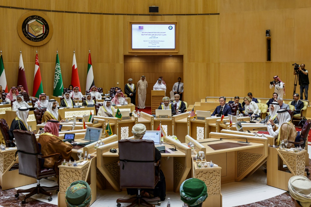 جانب من لقاء وزراء خارجية دول مجلس التعاون الخليجي (ا ف ب)