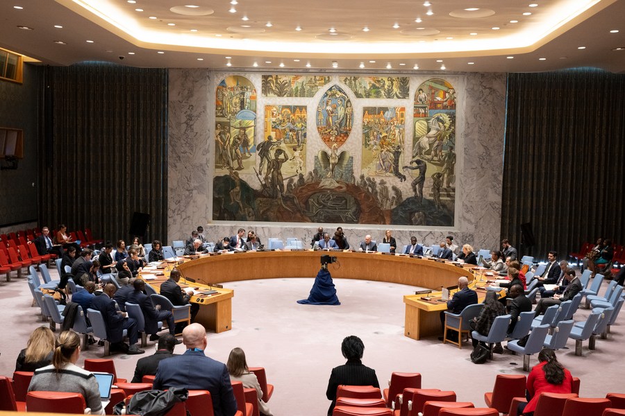 في الصورة الملتقطة يوم 18 أكتوبر 2022، اجتماع مجلس الأمن التابع للأمم المتحدة حول مالي في مقر الأمم المتحدة بنيويورك (شينخوا)