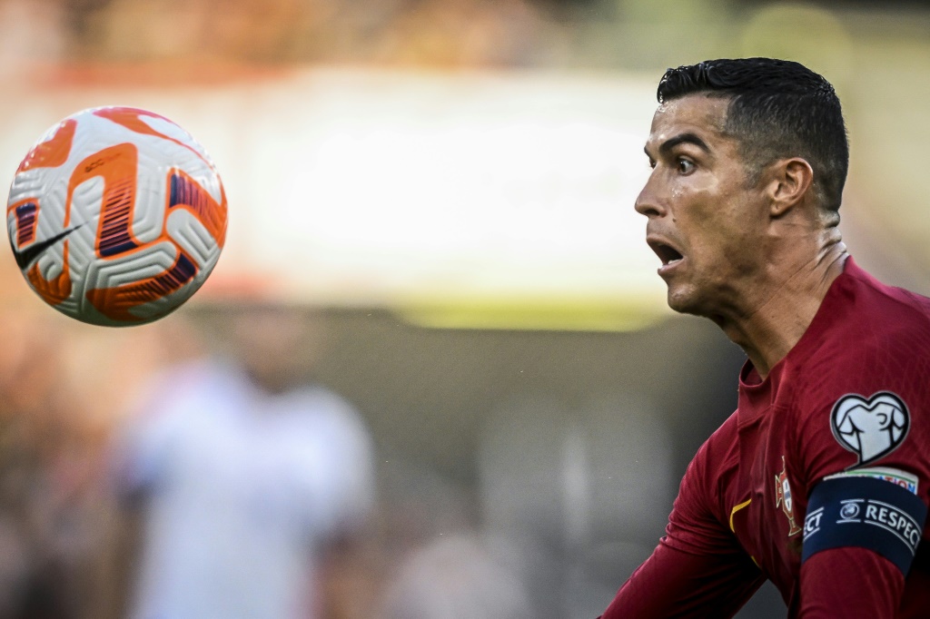 كريستيانو رونالدو خاض مباراته الدولية الرقم 200 مع منتخب البرتغال (ا ف ب)