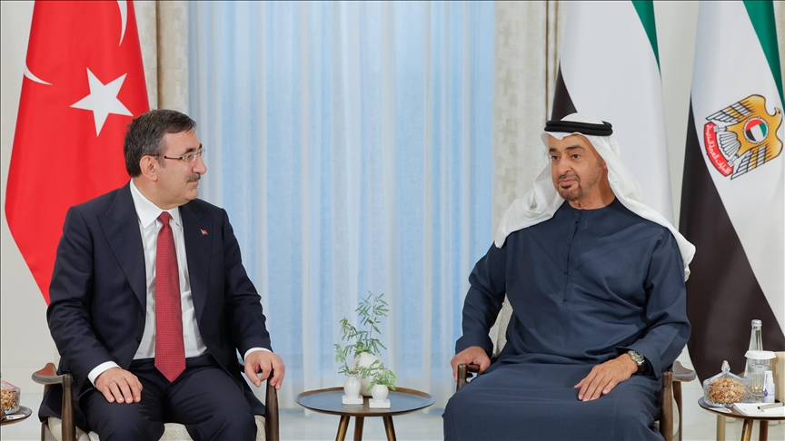 نائب أردوغان يلتقي رئيس دولة الإمارات (الاناضول)