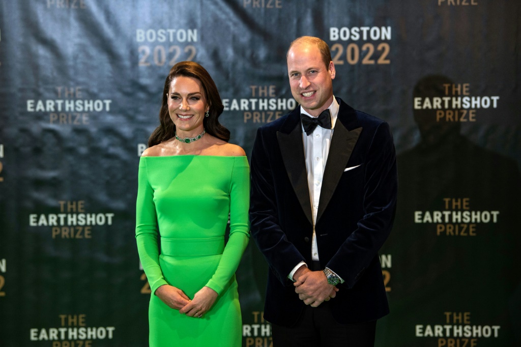 الأمير وليام وكايت زوجته في بوسطن بشمال شرق الولايات المتحدة في 02 كانون الأول/ديسمبر 2022 (ا ف ب)