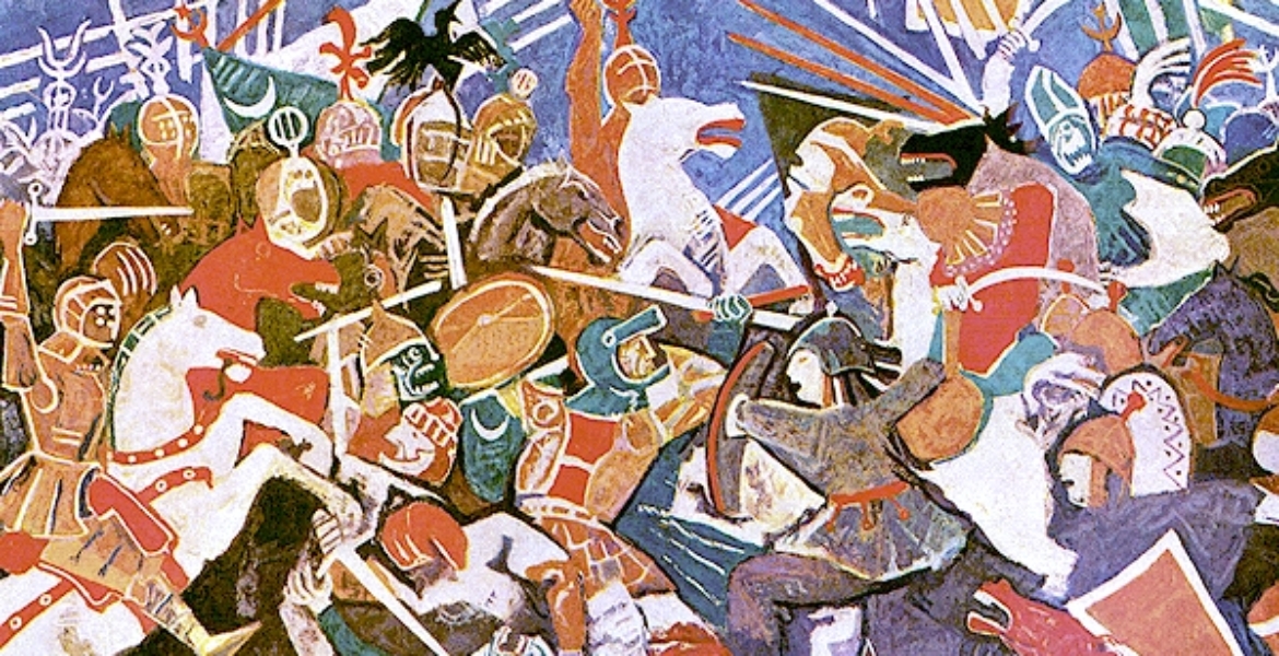 لوحة معركة كوسوفو الأولى (ويكيبيديا)