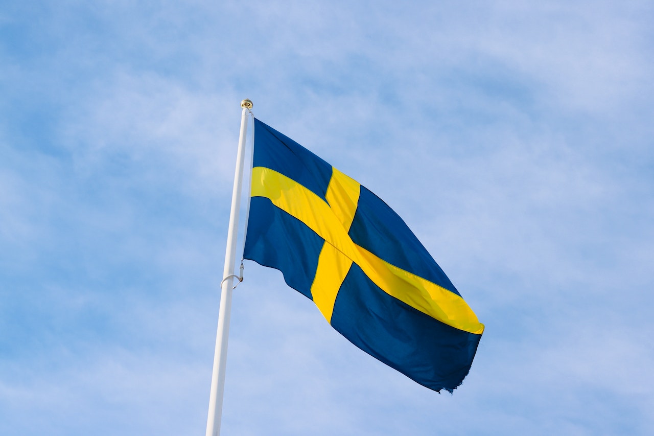 علم السويد (بيكسلز)