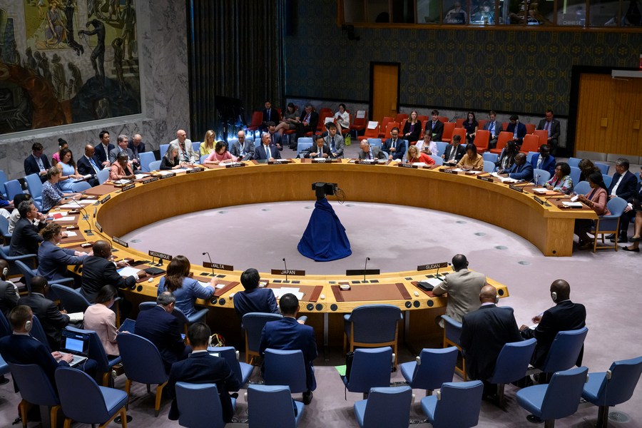 مجلس الأمن الدولي يعقد اجتماعا حول السودان في مقر الأمم المتحدة بنيويورك، 9 أغسطس 2023 (شينخوا)