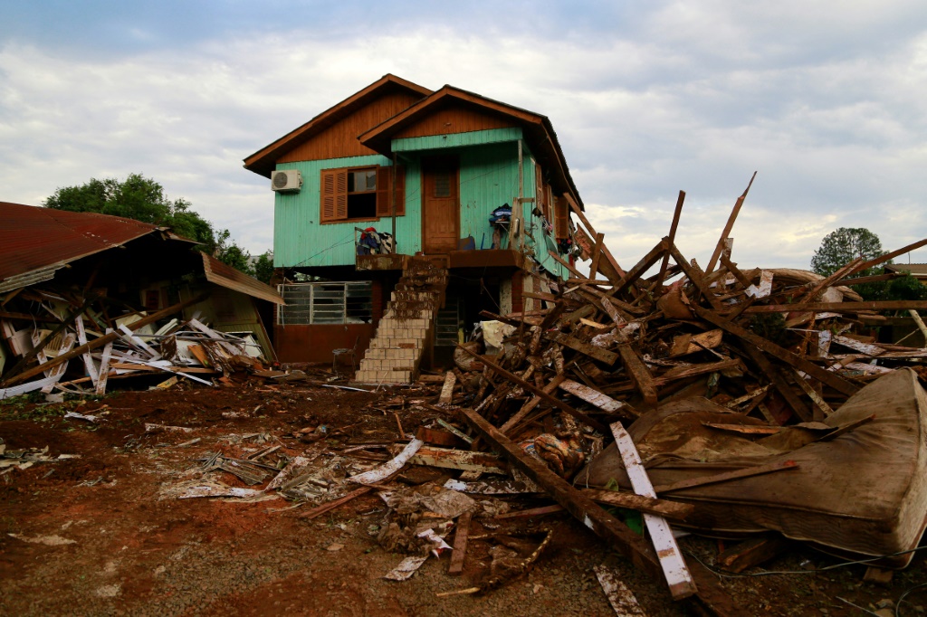 جانب من الأضرار في جنوب البرازيل، بتاريخ 7 أيلول/سبتمبر 2023 (ا ف ب)
