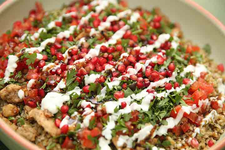 فتة الفريكة بالشاورما(الاسرة)