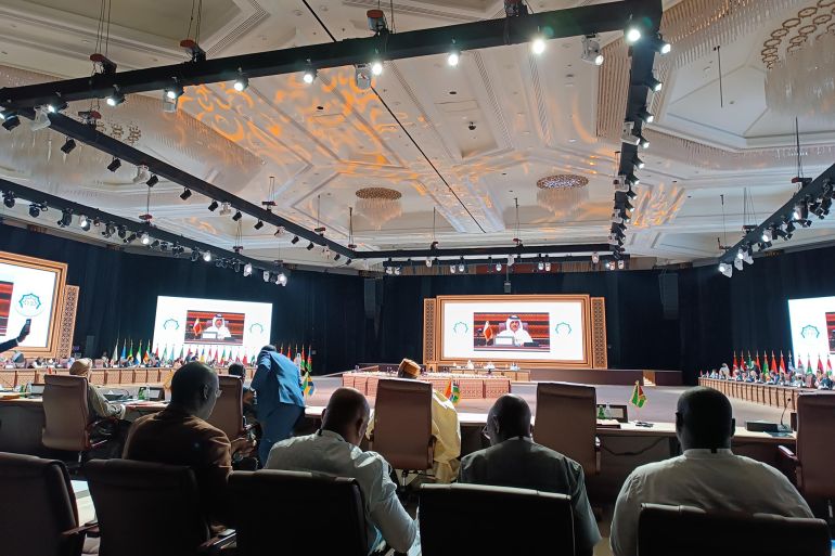 جانب من أعمال المؤتمر الـ 12 لوزراء الثقافة في العالم الإسلامي بالدوحة (الجزيرة)