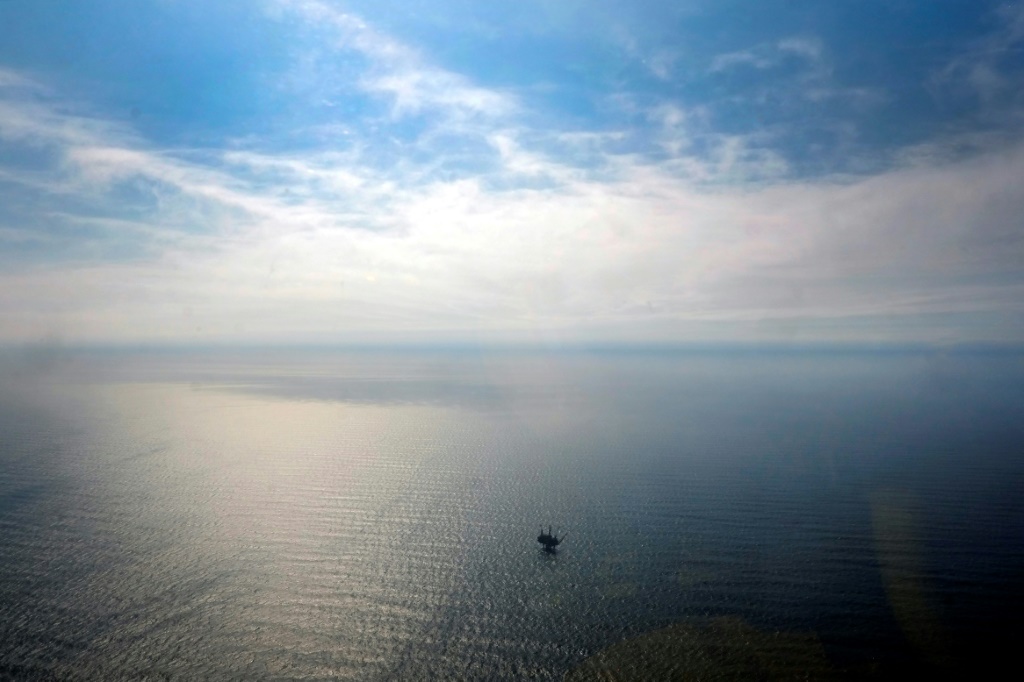 لقطة من منصة توتال كالين في بحر الشمال شرق أبردين بتاريخ 8 نيسان/أبريل 2019 (أ ف ب)   