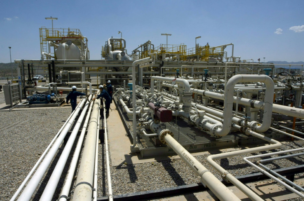 حقل طاوكي النفطي في زاخو على بعد 400 كلم شمال بغداد في 18 أيار/مايو 2009 (ا ف ب)