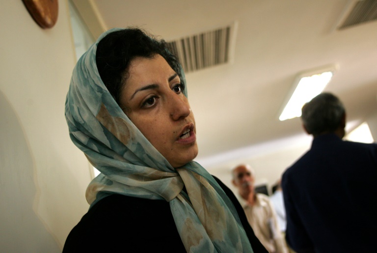 الناشطة والصحافية الايرانية نرجس محمدي (أ ف ب)
