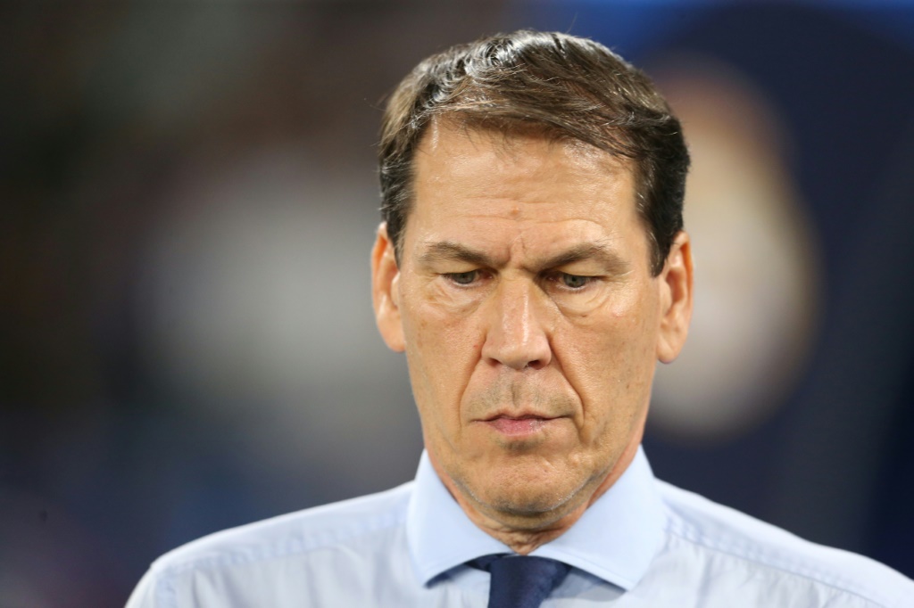 المدرب الفرنسي لنابولي الإيطالي رودي غارسيا خلال المباراة ضد ريال مدريد الإسباني في دوري أبطال أوروبا لكرة القدم. نابولي، في 3 تشرين الأول/أكتوبر 2023 (ا ف ب)