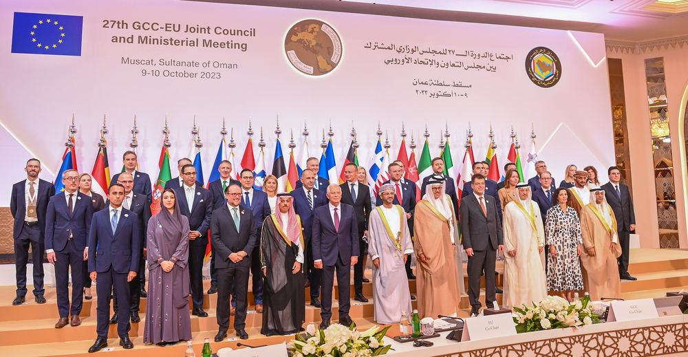 خلال الاجتماع بين مجلس التعاون الخليجي والاتحاد الأوروبي اليوم في مسقط (العُمانية) 