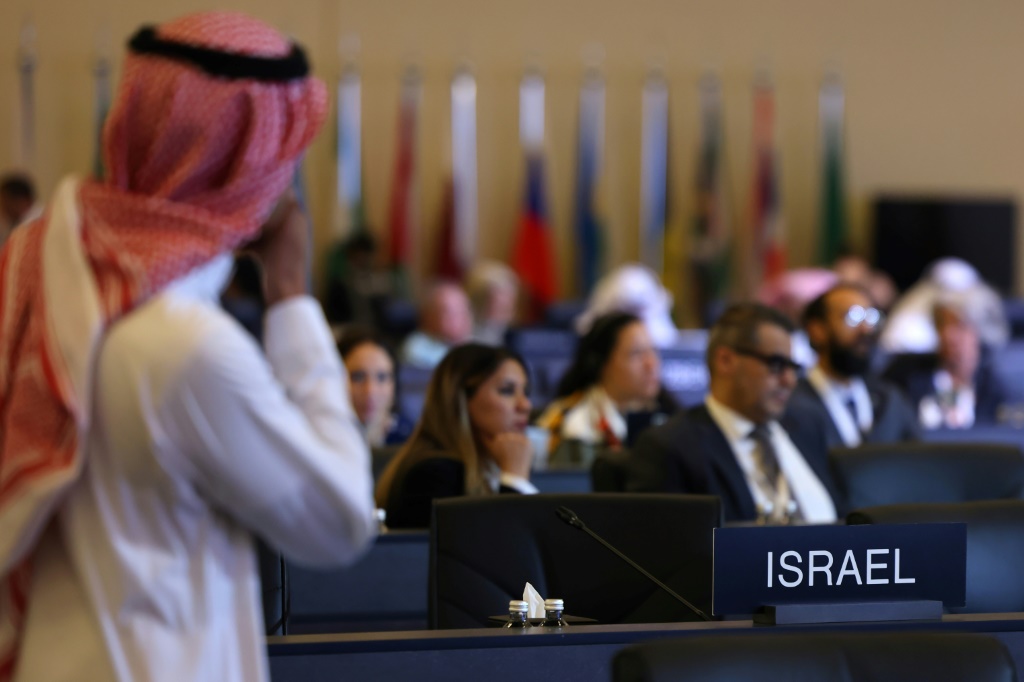 استضافت المملكة العربية السعودية وفدا إسرائيليا في الرياض لحضور اجتماع لليونسكو الشهر الماضي، قبل أن يؤدي هجوم حماس الصادم عبر الحدود إلى اختراق كبير في العلاقات (أ ف ب)   