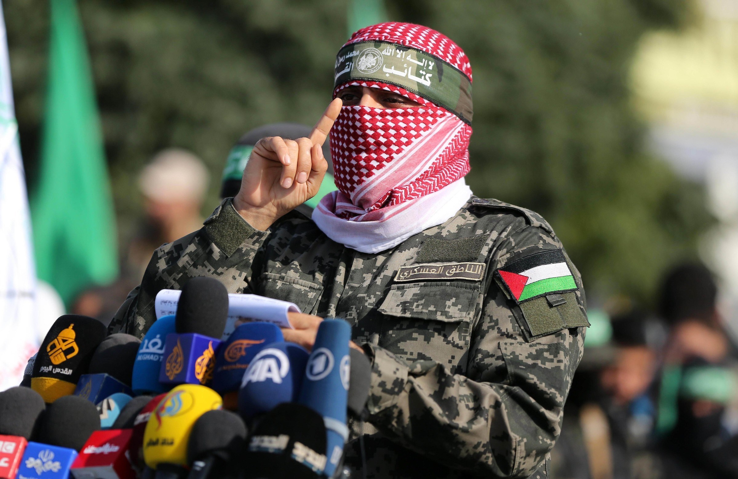 أبو عبيدة المتحدث الرسمي لكتائب القسام الجناح العسكري لحركة "حماس" (موقع الكتائب)