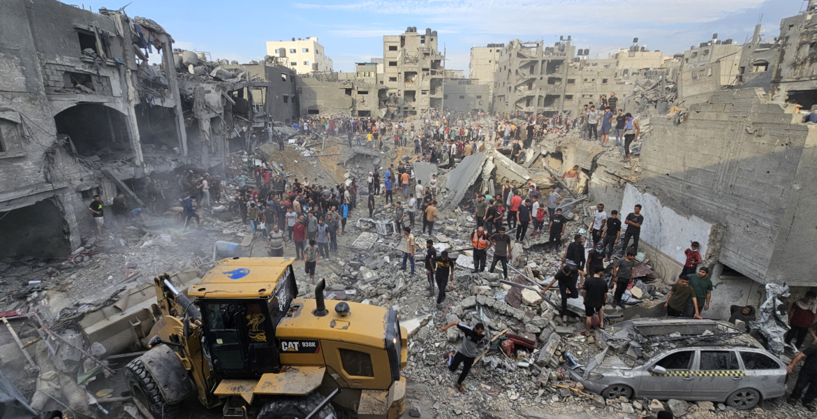 مدينة جباليا في غزة بعد القصف الإسرائيلي (لأناضول)