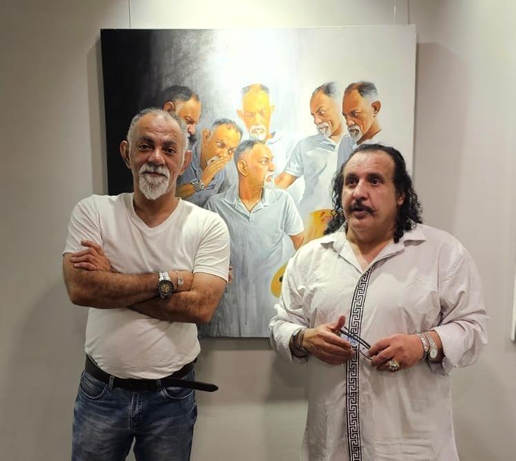 الفنان شويطر مع الفنان العراقي حيدر الياسري (الأمة برس)