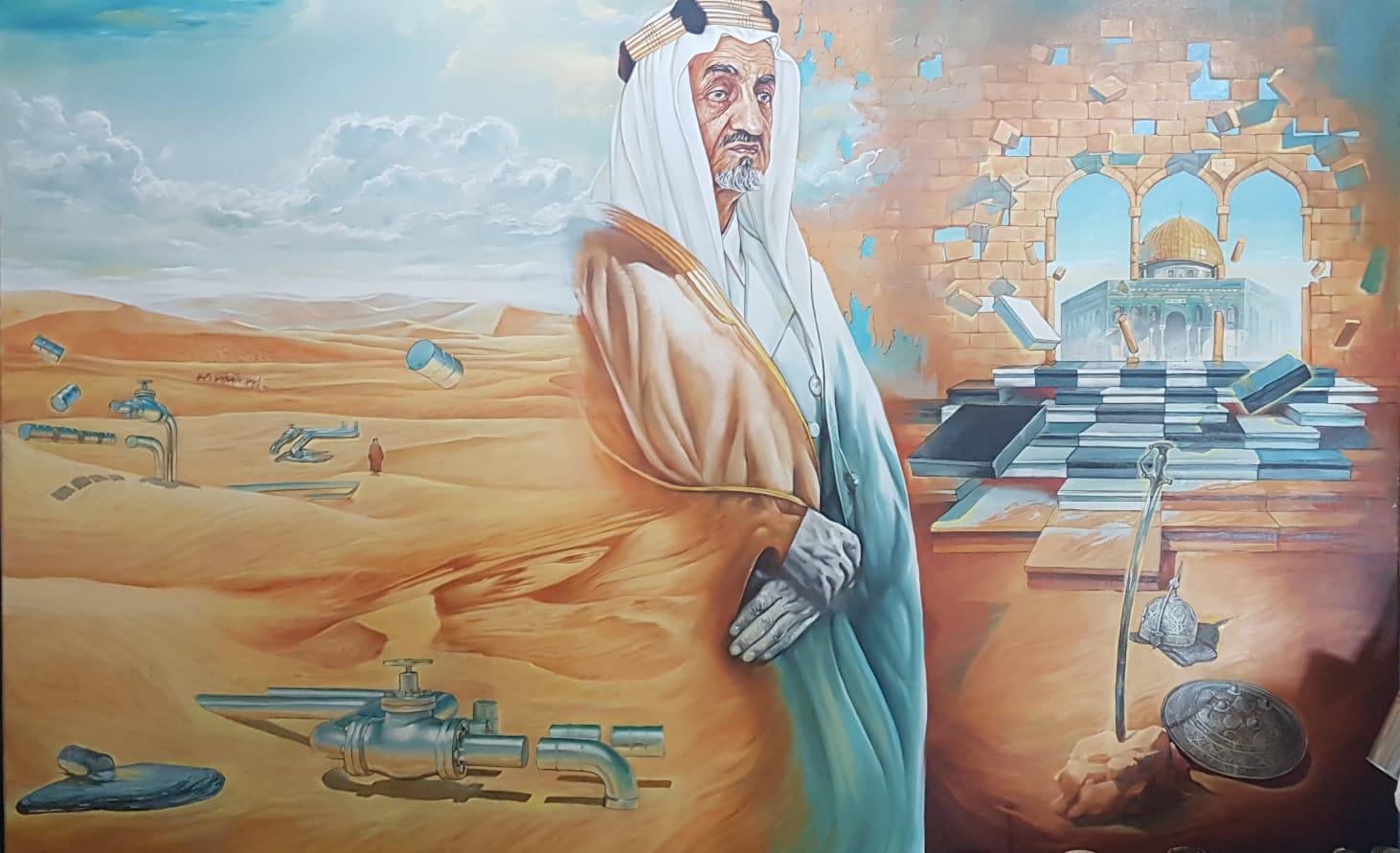 من اعمال الفنان البحريني خليفة شويطر (الأمة برس)
