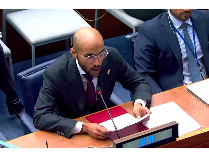 الشيخ جاسم آل ثاني سكرتير ثاني بالوفد الدائم لدولة قطر لدى الأمم المتحدة (قنا)