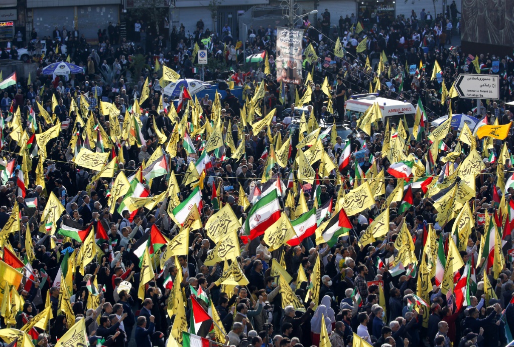 تظاهرة مؤيدة للفلسطينيين في طهران في 18 تشرين الثاني/نوفمبر 2023 (ا ف ب)