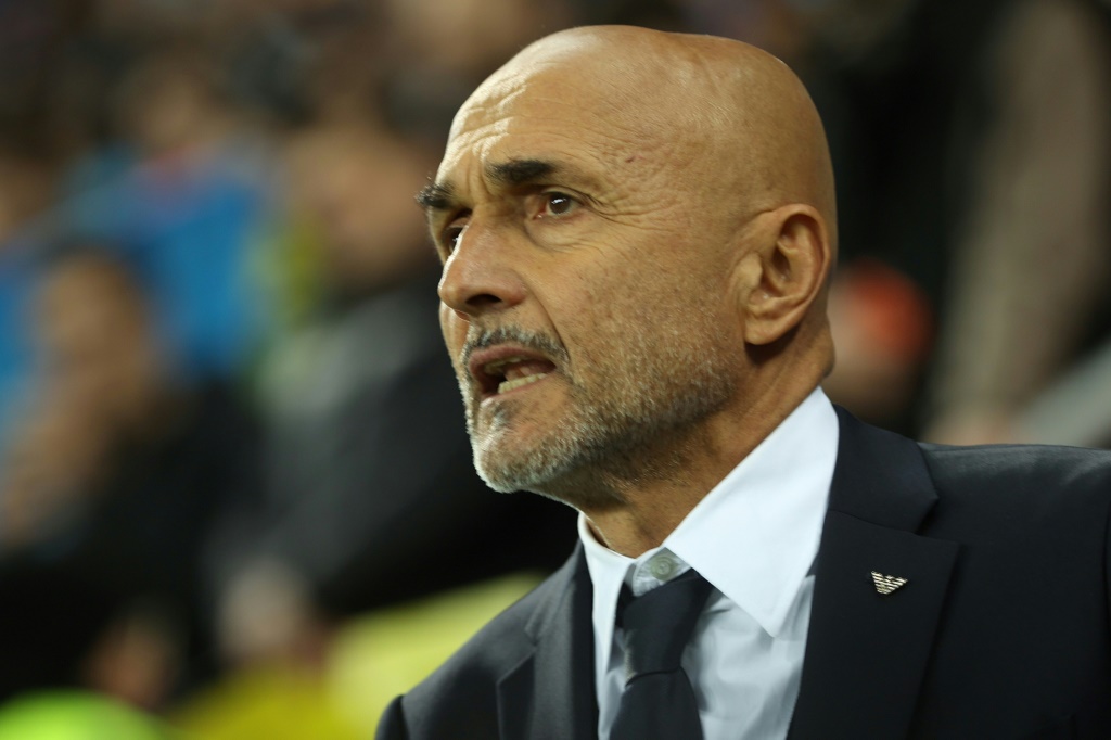 مدرب ايطاليا لوتشانو سباليتي في اللقاء ضد أوكرانيا في تصفيات كأس أوروبا 2024. ليفركوزن، غرب المانيا، في 20 تشرين الثاني/نوفمبر 2023 (ا ف ب)