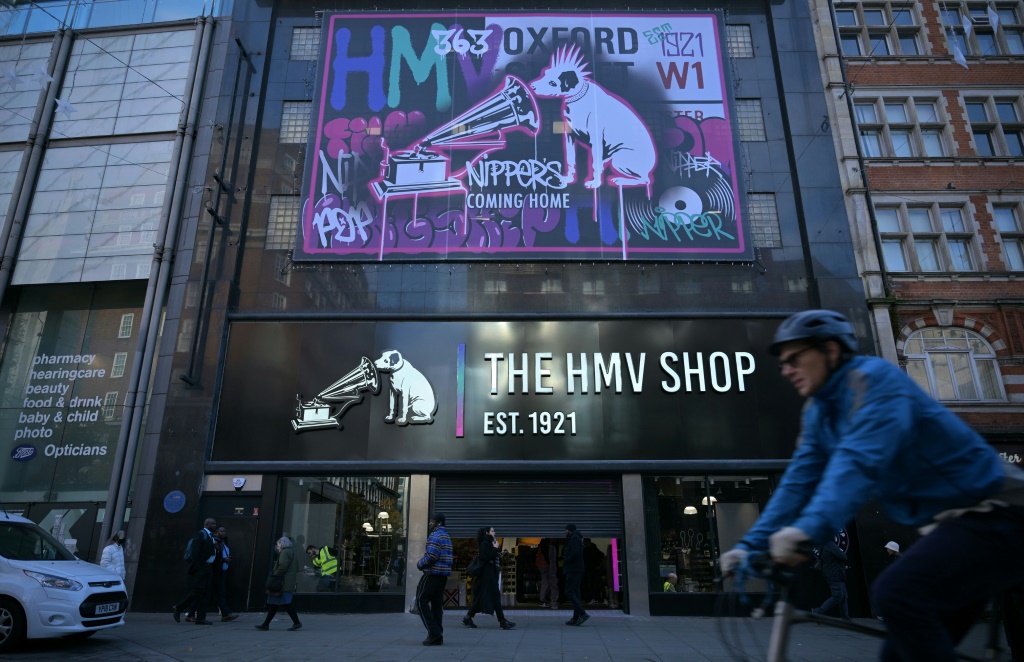 أُجبر متجر HMV الأصلي في شارع أكسفورد بلندن على الإغلاق في عام 2019 (ا ف ب)