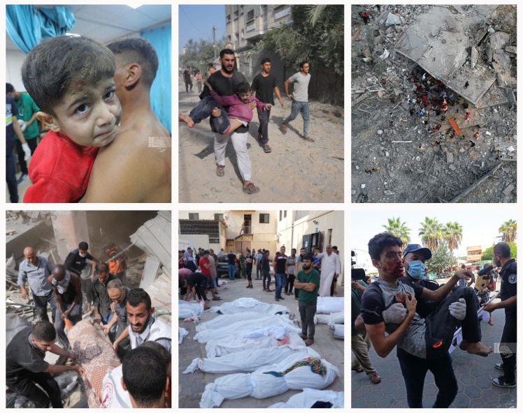 جانب من الدمار الواقع نتيجة القصف الإسرائيلي لغزة (وفا)