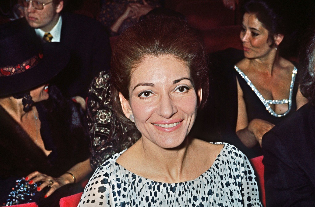 المغنية ماريا كالاس في مسرح أولمبيا بباريس في نيسان/إبريل 1971 (ا ف ب)