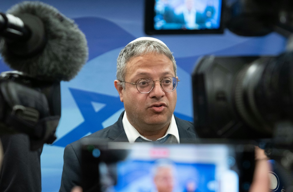 وزير الأمن القومي الإسرائيلي إيتمار بن غفير في 12 شباط/فبراير 2023 في القدس (أ ف ب)