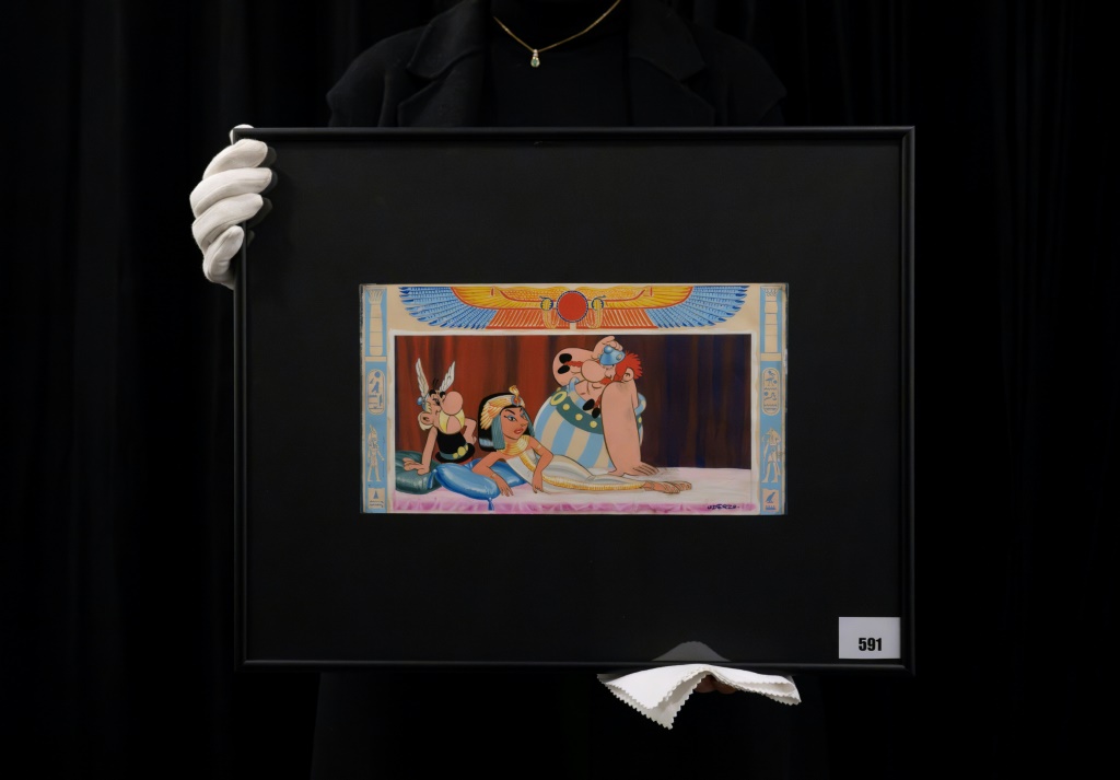 وحاولت ابنة رسام الكاريكاتير الفرنسي ألبرت أديرزو منع البيع قائلة إن اللوحة لا بد أن تكون مسروقة (ا ف ب)