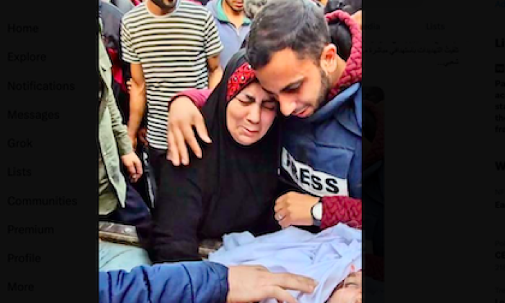 صورة نشرها الصحافي أنس الشريف على حسابه في منصة إكس