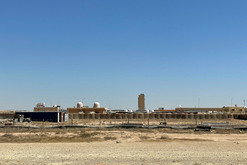 قاعدة الأسد الجوية في محافظة الأنبار العراقية، تم التقاط الصورة في 8 يوليو 2021 . (ا ف ب)