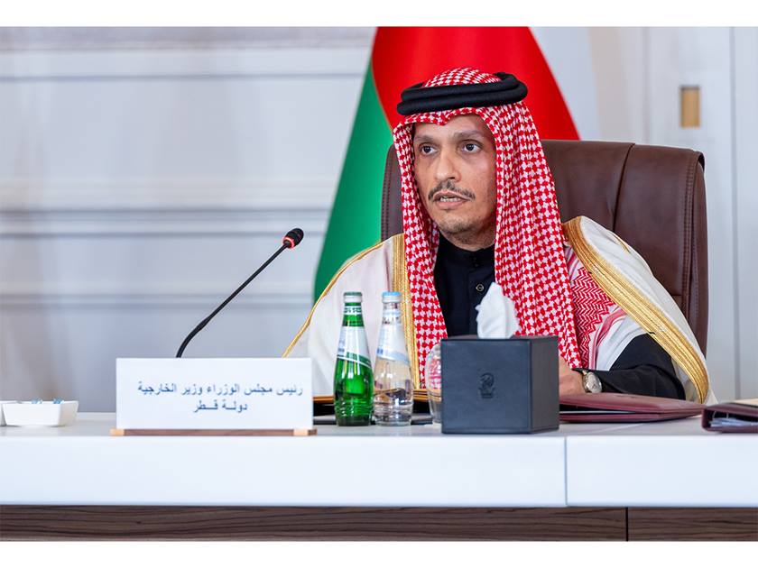 الشيخ محمد بن عبدالرحمن بن جاسم آل ثاني، رئيس مجلس الوزراء وزير الخارجية القطري، (قنا)