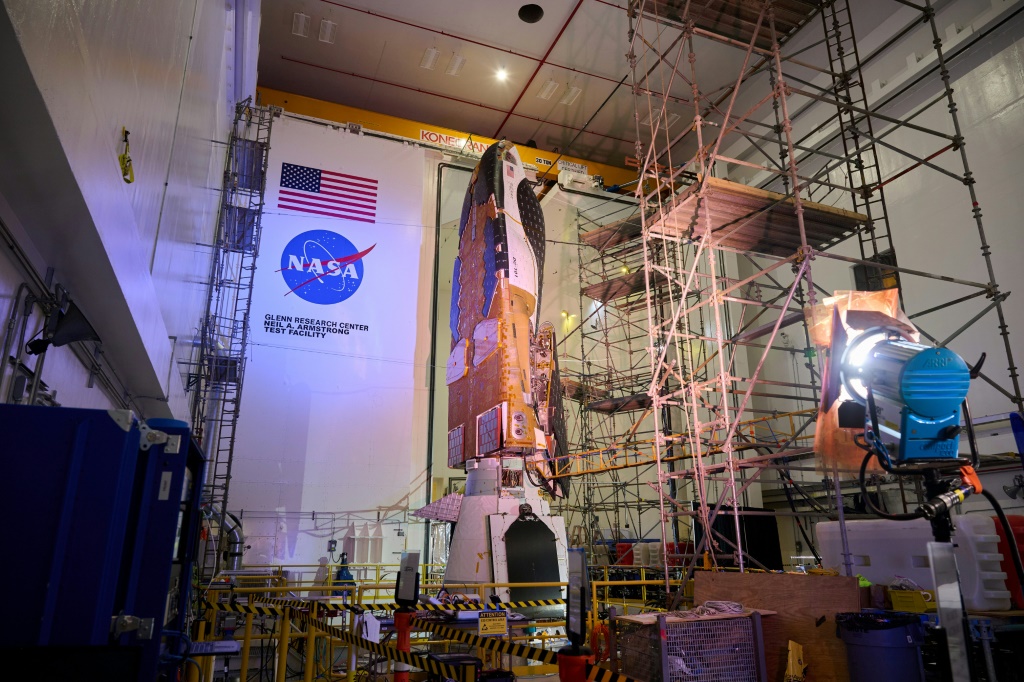 مركبة "دريم شايسر" الفضائية في مركز ناسا في أوهايو بتاريخ الاول من شباط/فبراير 2024 (ا ف ب)