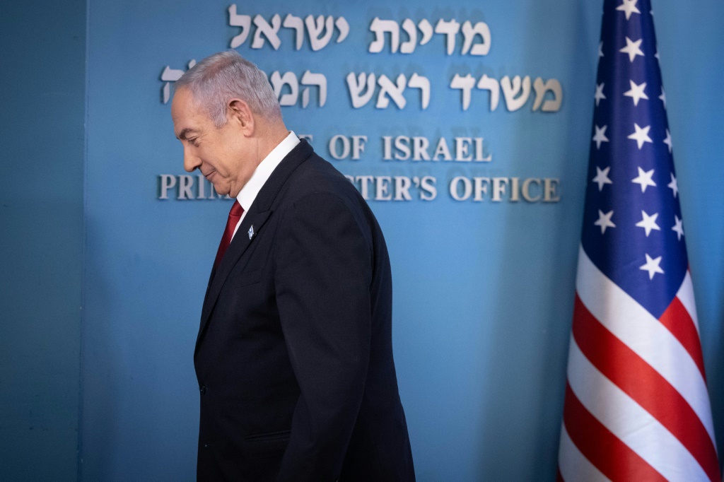 رئيس الوزراء الاسرائيلي بنيامين نتانياهو في 28 أيلول سبتمبر 2023 (ا ف ب)