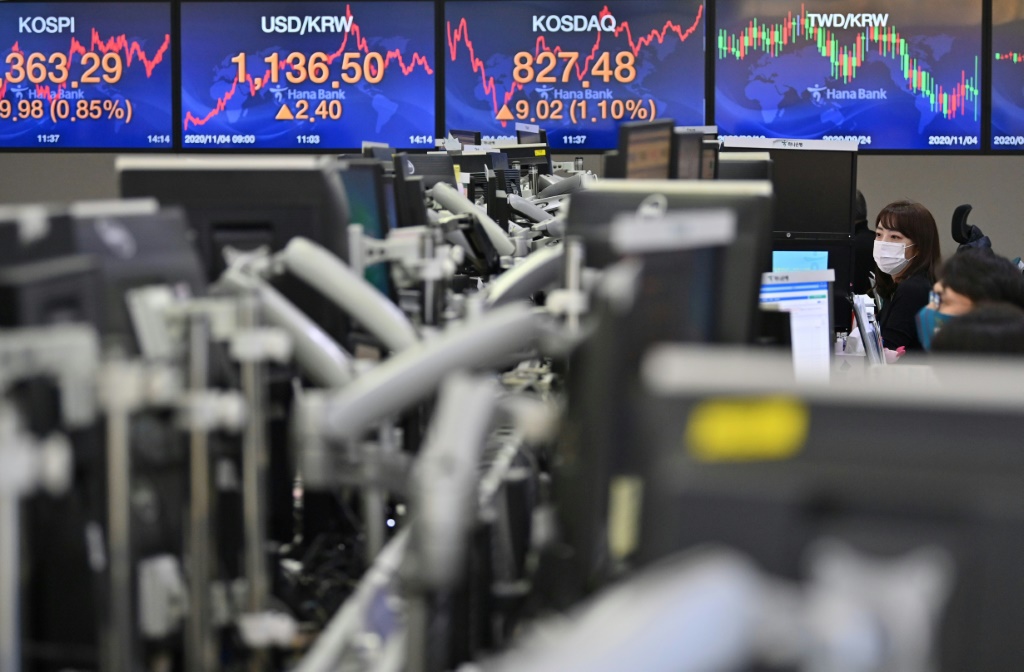 ارتفعت الأسواق الآسيوية يوم الجمعة، مدعومة بسجلات وول ستريت ومنطقة اليورو (أ ف ب)   
