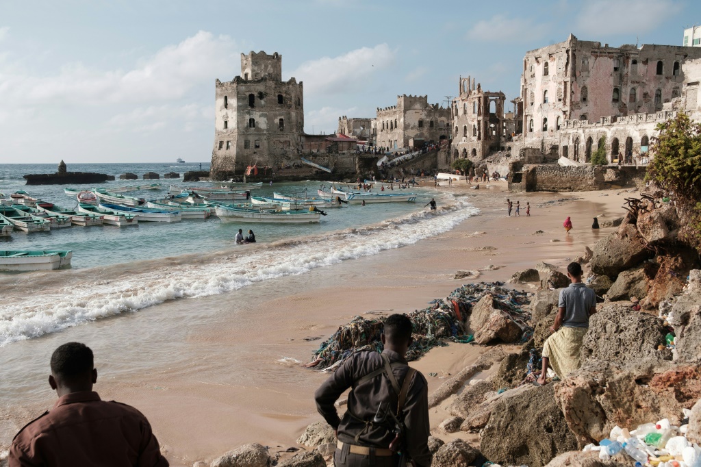 شاطئ في العاصمة الصومالية مقديشو في 11 تشرين الثاني/نوفمبر 2022 (أ ف ب)   